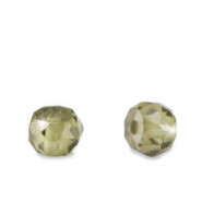 Zirkonia Perlen Disc 2x3mm Olive green